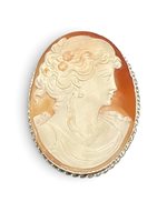 Spilla Mandile 1922 Donna Cammei  in Argento Conchiglia 2MSPCM45.6.26